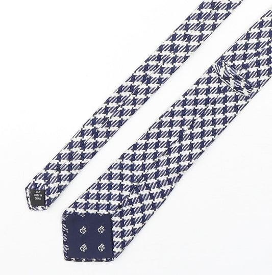 Hammond & CO Mens Multicoloured Houndstooth Silk Pointed Tie One Size
