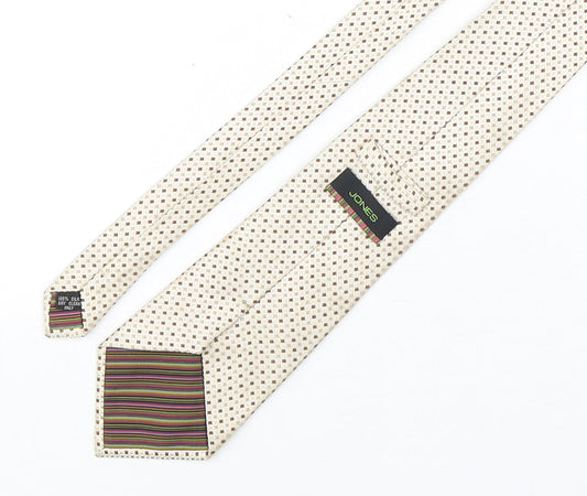 Jones Mens Multicoloured Plaids & Checks Silk Pointed Tie One Size