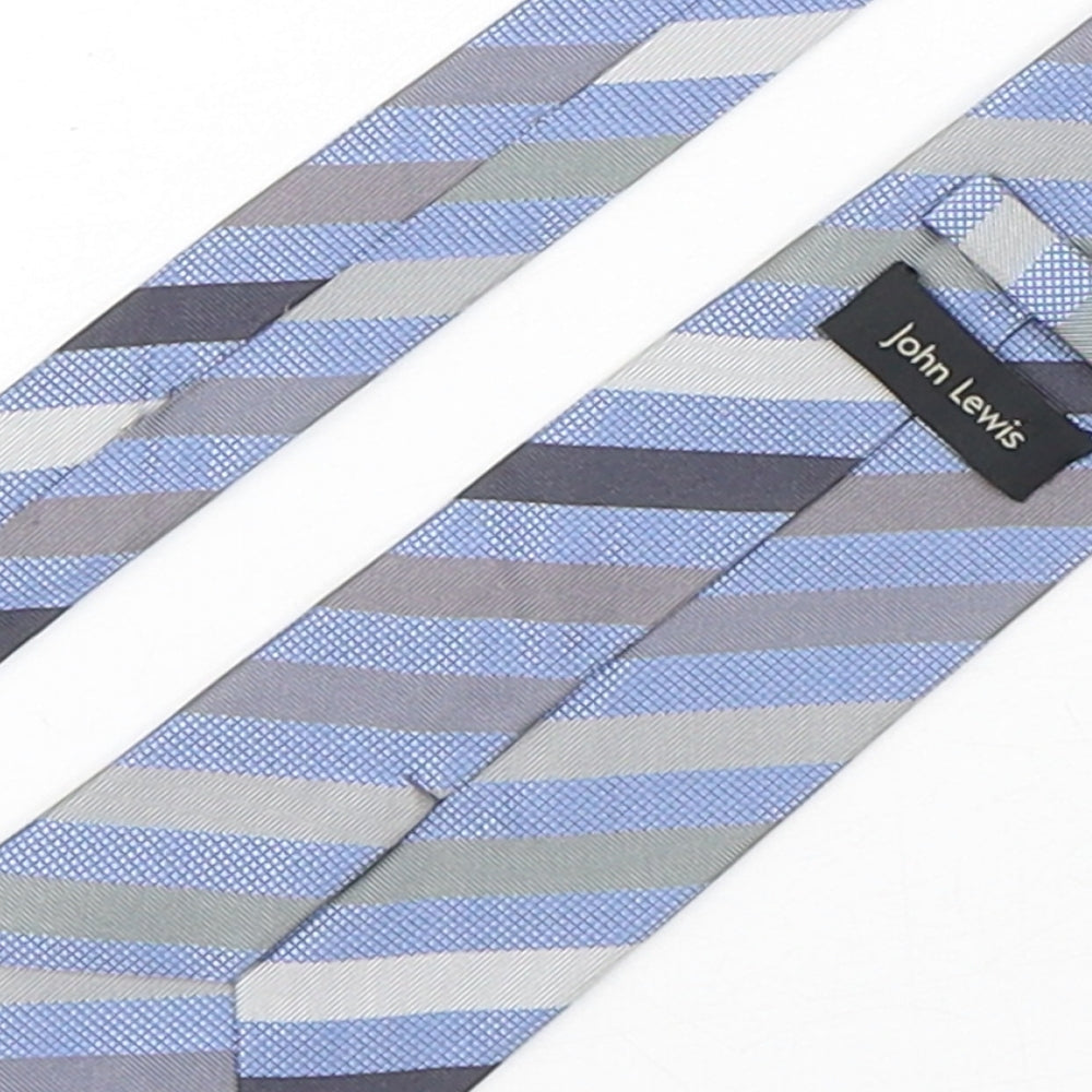 John Lewis Mens Multicoloured Striped Silk Pointed Tie One Size