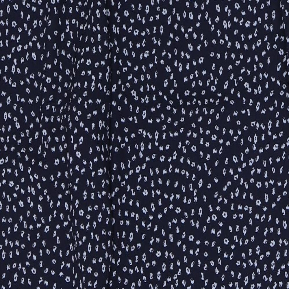 George Womens Blue Polka Dot Polyester Trousers Size 14 L27 in Regular