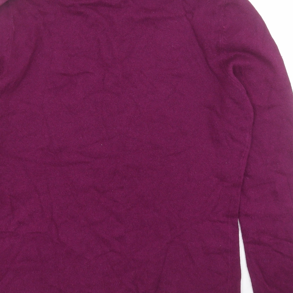 Gerry Weber Womens Purple Roll Neck Viscose Pullover Jumper Size 8