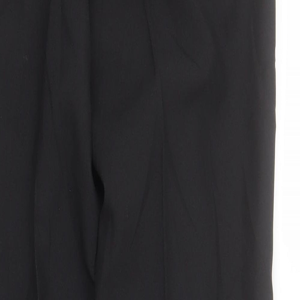 Shiny Penny Womens Black Polyester Dress Pants Trousers Size 14 L26 in Regular Zip