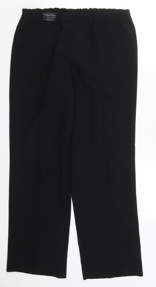 Womens UK Size 12 Sarah Hamilton Regular Fit Black Trousers
