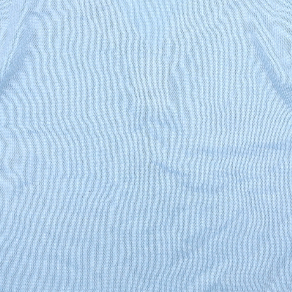 Damart Womens Blue V-Neck Acrylic Pullover Jumper Size 18