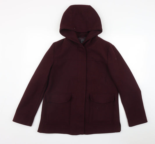 Primark Womens Red Parka Coat Size 10 Zip