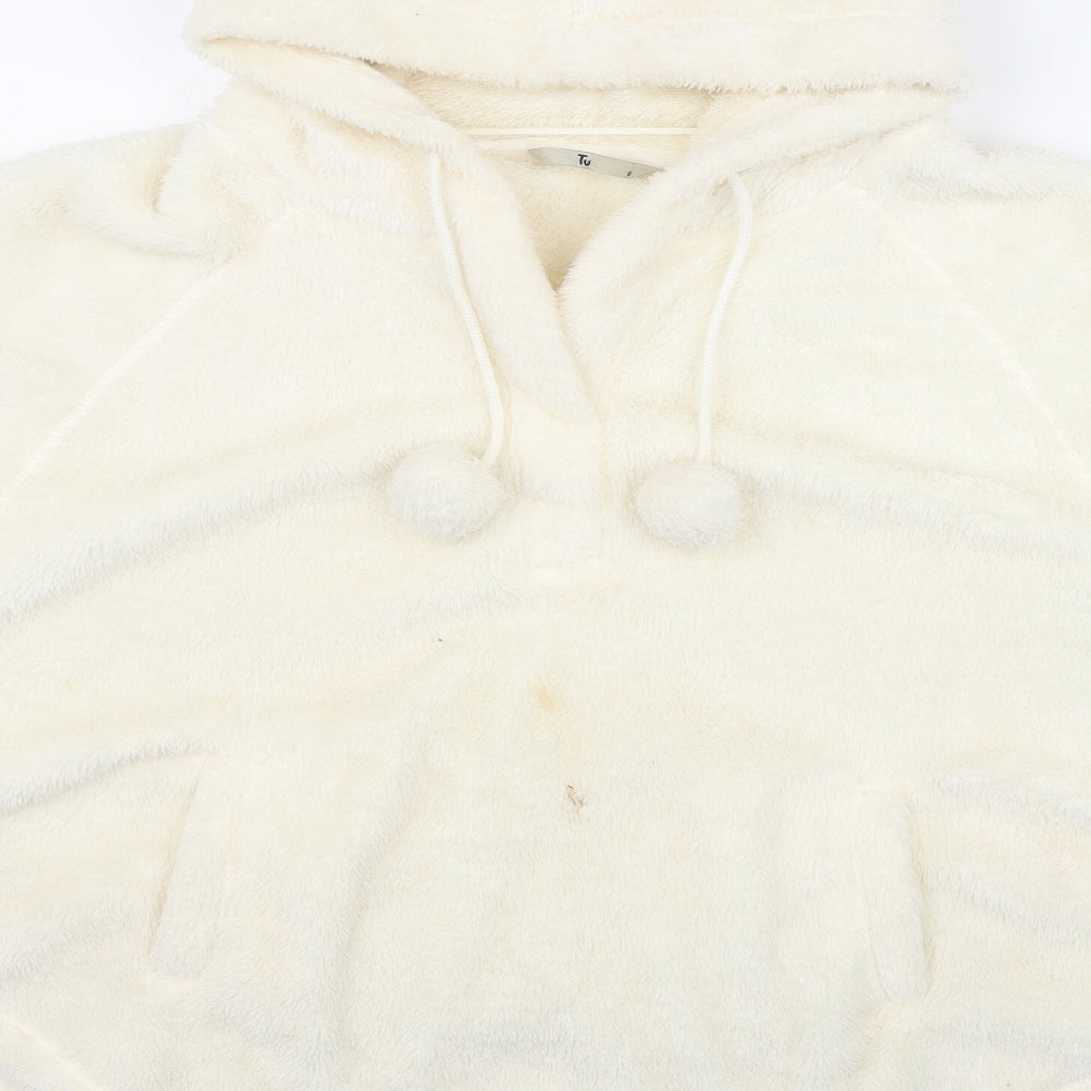 Brand and care label for Tu women’s ivory jacket poncho, size S