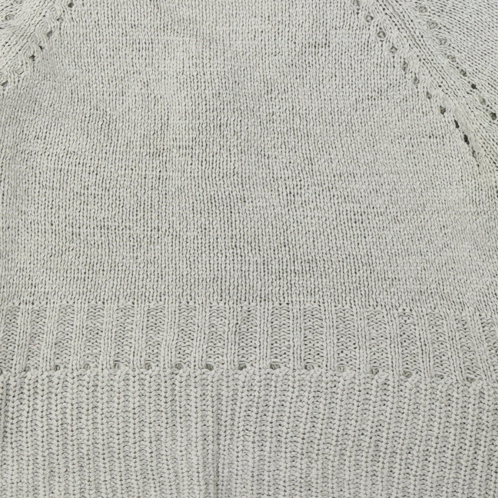 BHS Womens Grey Round Neck Acrylic Pullover Jumper Size 12
