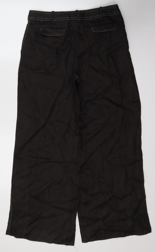Womens UK Size 12 NEXT Regular Fit Brown Trousers