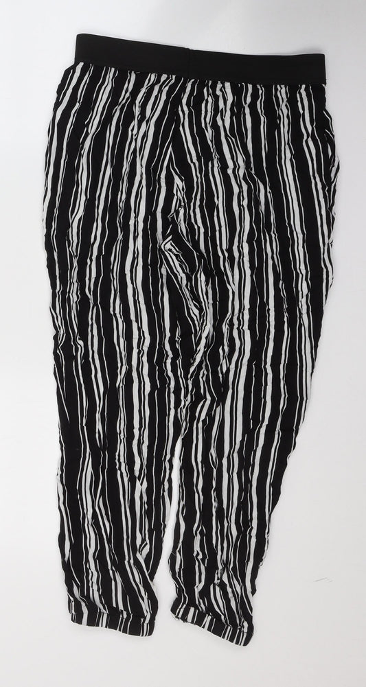Womens UK Size 12 Selected Regular Fit Cropped Black Trousers