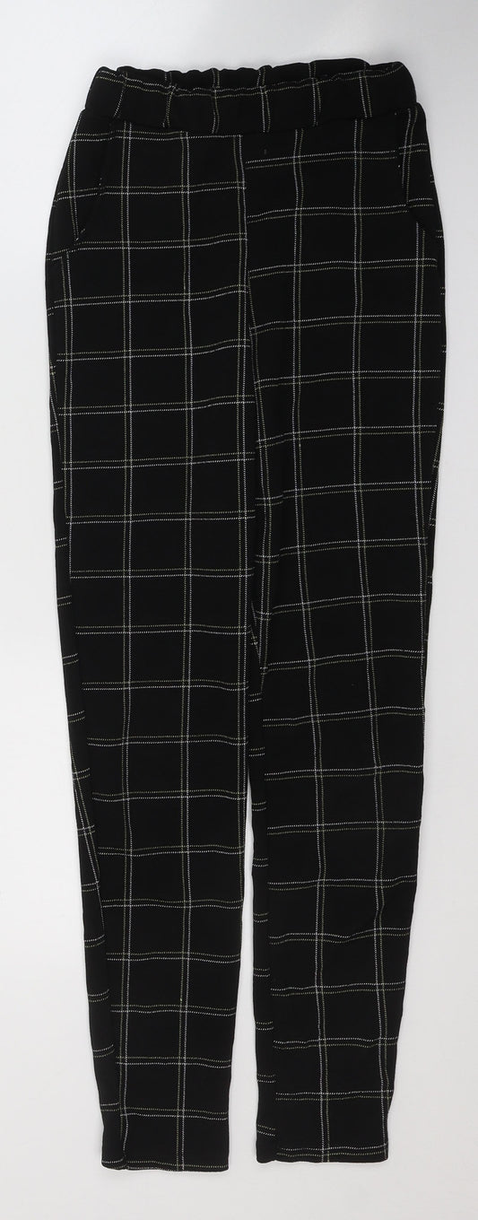 Womens UK Size 4 PRETTYLITTLETHING Regular Fit Black Trousers