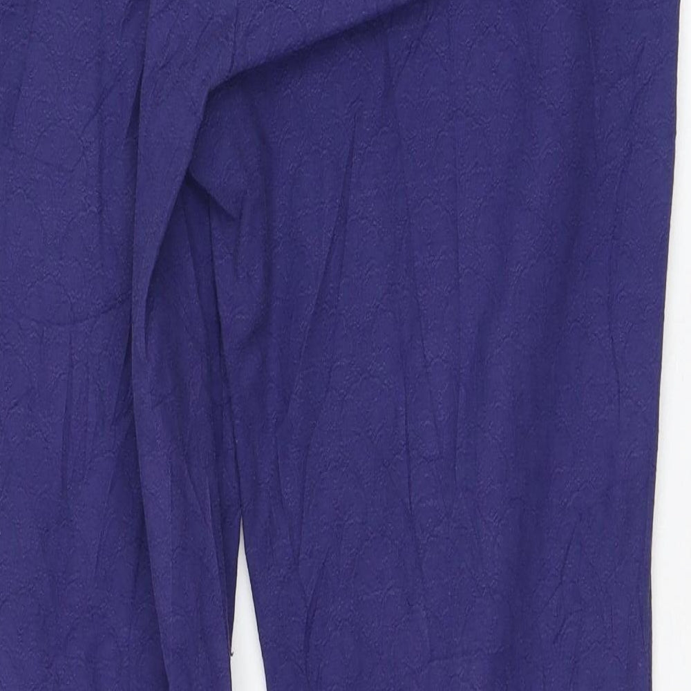 Womens UK Size 10 Oasis Regular Fit Carrot Purple Trousers