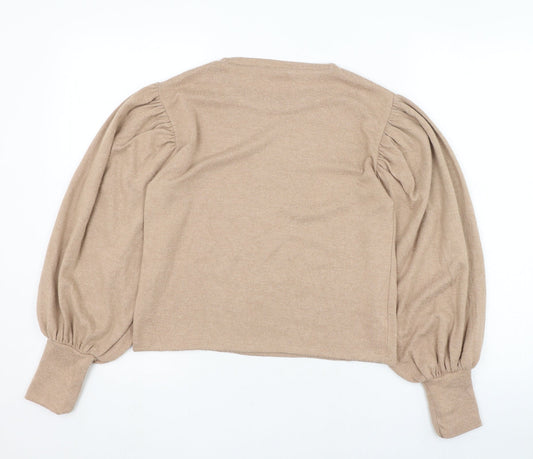 Womens UK Size S Zara Brown Pullover Jumper