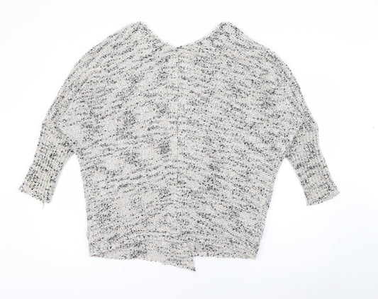 Primark Womens Ivory V-Neck Polyester Cardigan Jumper Size 10