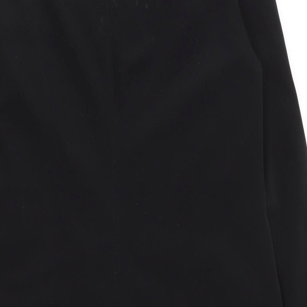 TU Womens Black Overcoat Coat Size M Zip