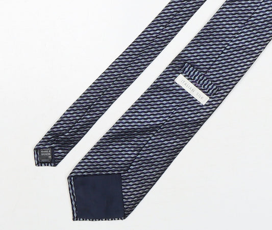 Mens Marks and Spencer Multicoloured Geometric Pointed Tie
