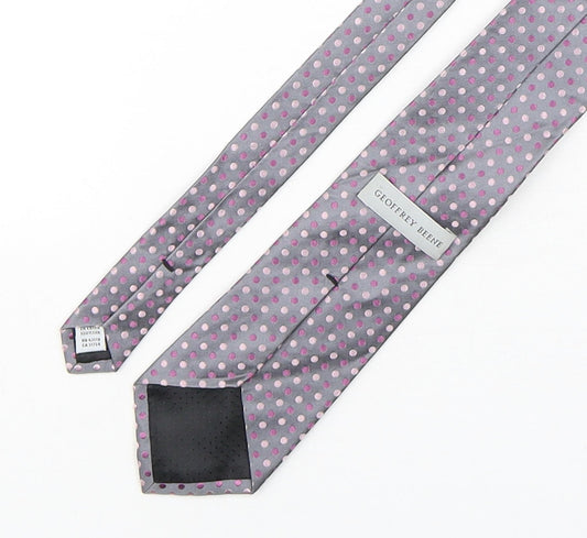 Geoffrey Beene Mens Multicoloured Polka Dot Silk Pointed Tie One Size