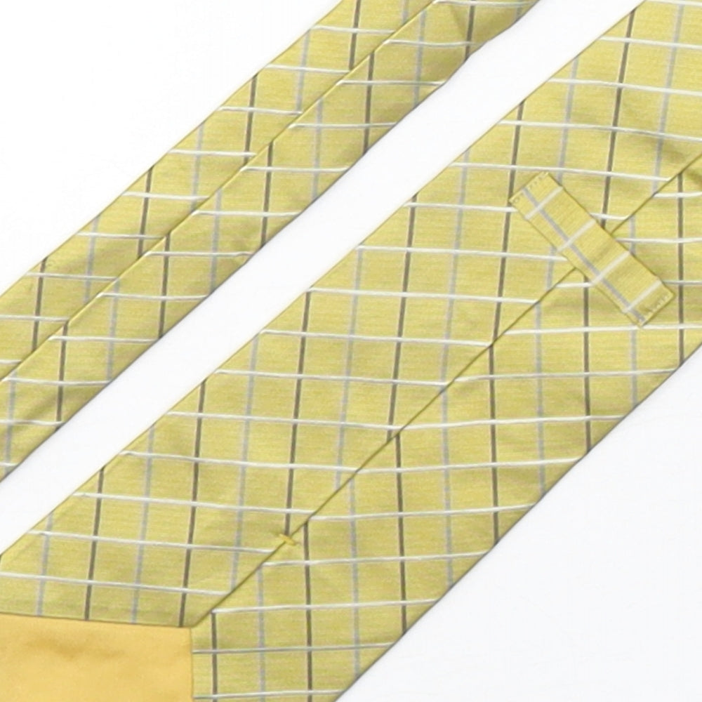 Marks and Spencer Mens Multicoloured Plaids & Checks Silk Pointed Tie One Size