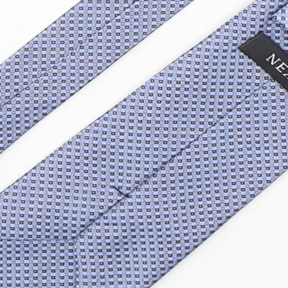 Mens NEXT Blue Geometric Pointed Tie