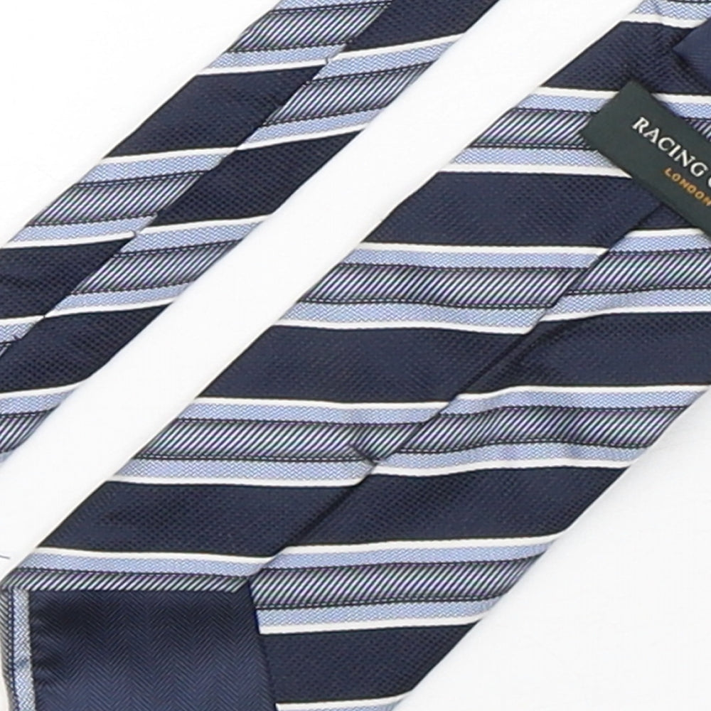 Racing Green Mens Multicoloured Striped Silk Pointed Tie One Size