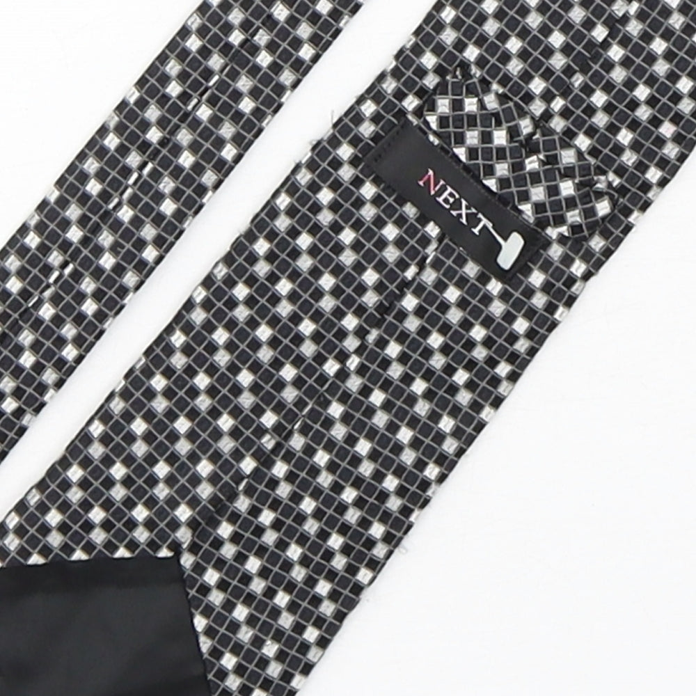 NEXT Mens Multicoloured Plaids & Checks Silk Pointed Tie One Size
