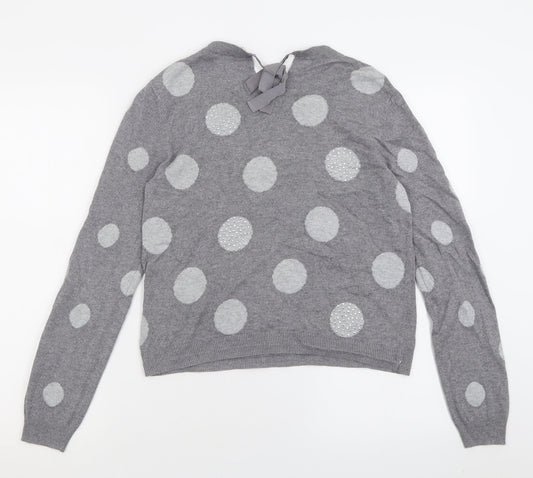 Womens UK Size M Oasis Grey Pullover Jumper