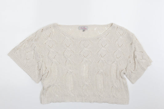 Womens UK Size 10 Matalan White Pullover Jumper