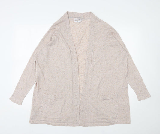 Womens UK Size S Mango Beige Cardigan Jumper