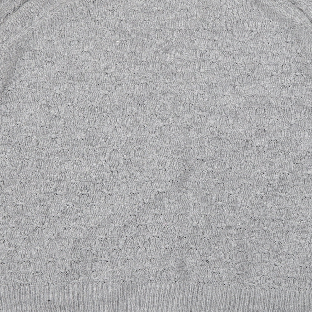 Womens UK Size 10 Topshop Grey Cardigan Jumper
