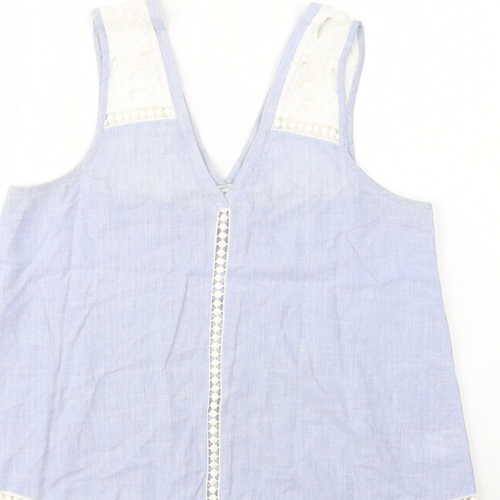 Womens UK Size 6 River Island Blue Basic Tank