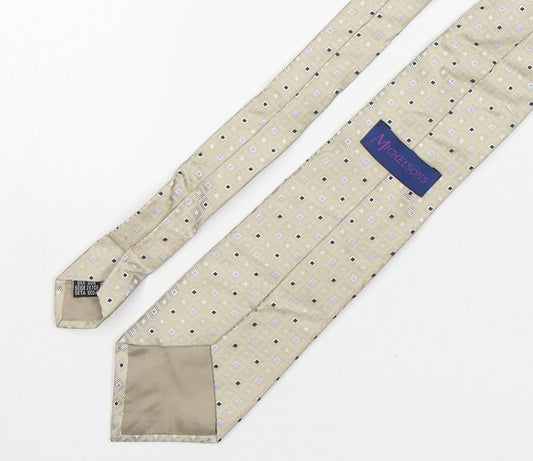 Michelsons Mens Multicoloured Geometric Silk Pointed Tie One Size
