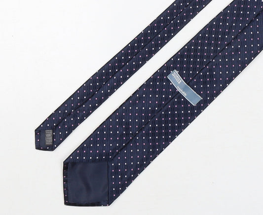 Mens Marks and Spencer Multicoloured Geometric Pointed Tie