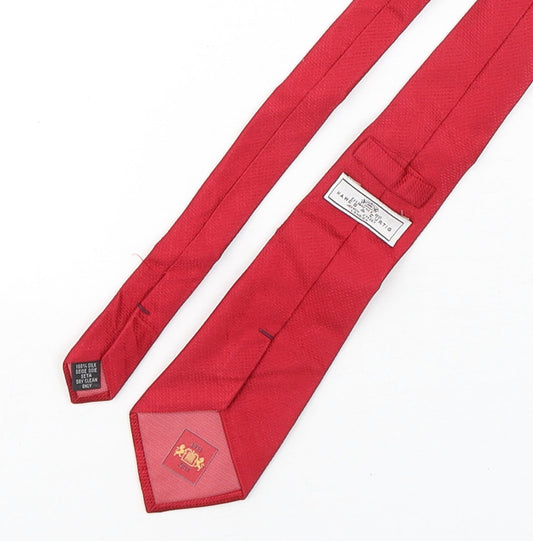 Hawes & Curtis Mens Red Grenadine Silk Pointed Tie One Size