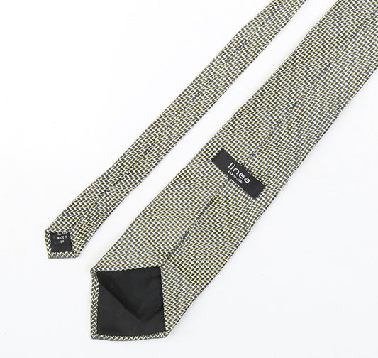 Linea Mens Multicoloured Geometric Silk Pointed Tie One Size