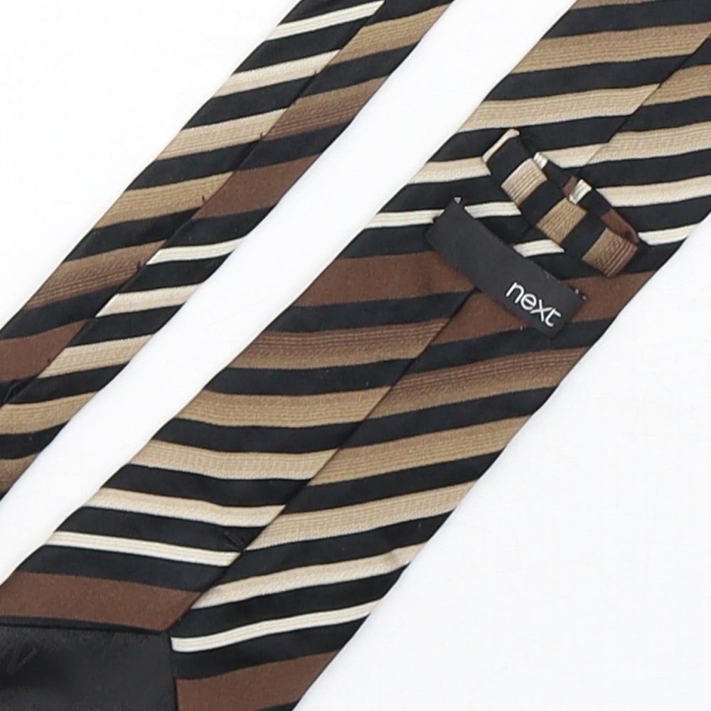 NEXT Mens Multicoloured Striped Silk Pointed Tie One Size