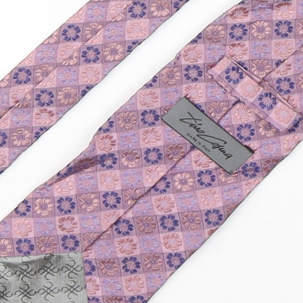 PreWorn Mens Pink Floral Silk Pointed Tie One Size