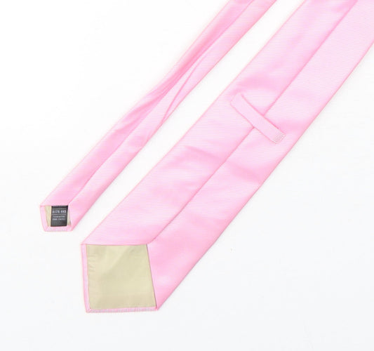 Mens Marks and Spencer Pink No Pattern Pointed Tie