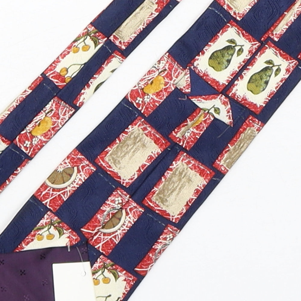 Brand and care label for Marks & Spencer men’s multicoloured geometric silk pointed tie one size