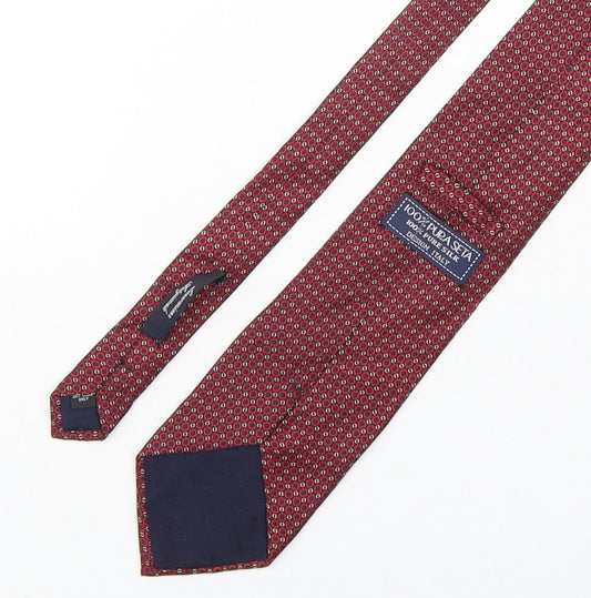 PreWorn Mens Multicoloured Geometric Silk Pointed Tie One Size