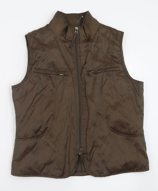 Womens UK Size 10 Lakeland Brown Gilet