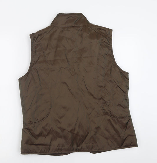Lakeland Womens Brown Gilet Jacket Size 10 Zip