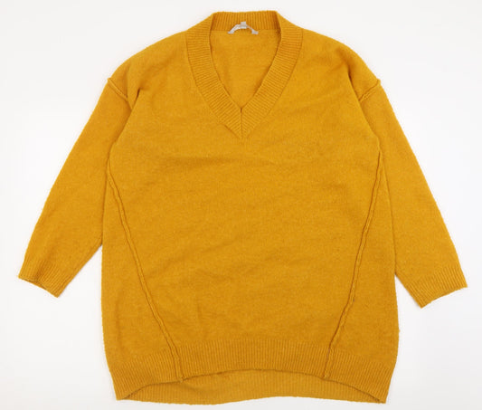 Womens UK Size 14 Red Herring Yellow Pullover Jumper
