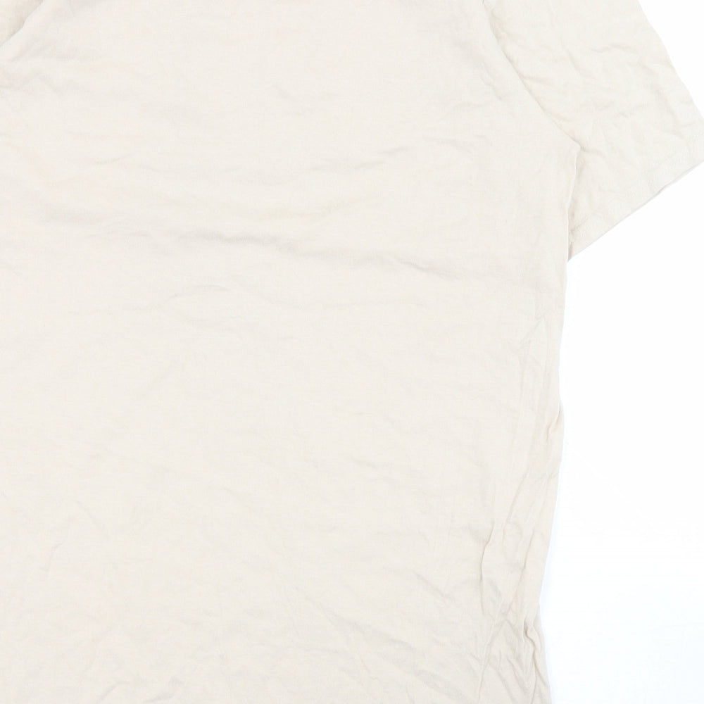 Mens UK Size S Boohoo Man Beige T-Shirt