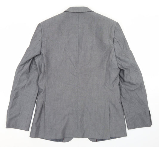 Mens UK Size 40 Limehaus Regular Grey Suit Jacket
