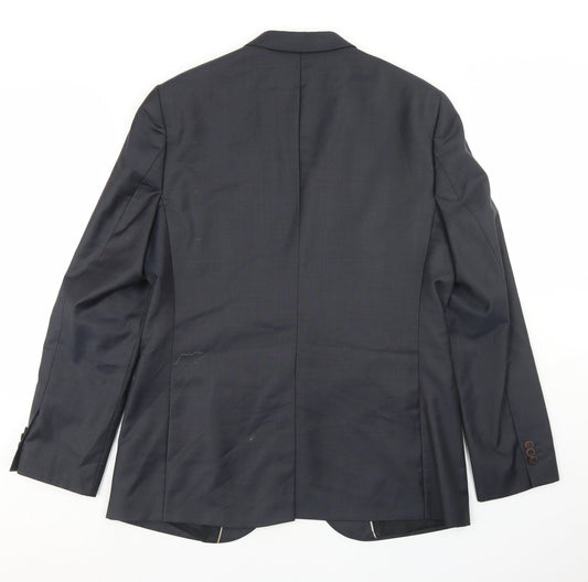 Mens UK Size 42 River Island Regular Blue Suit Jacket