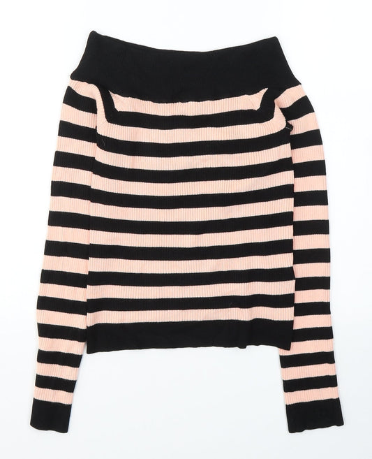 Womens UK Size 12 Miss Selfridge Black Jersey Blouse