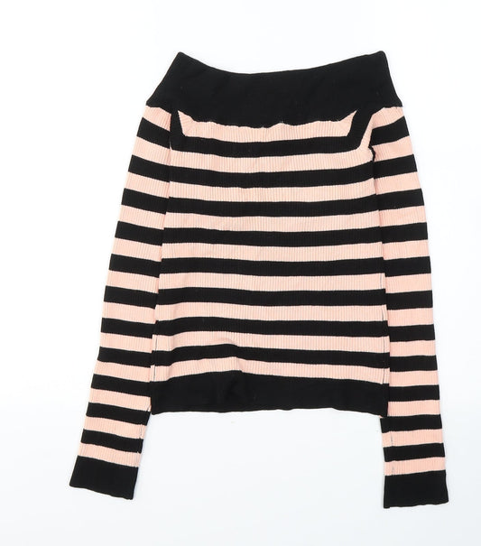 Womens UK Size 12 Miss Selfridge Black Jersey Blouse