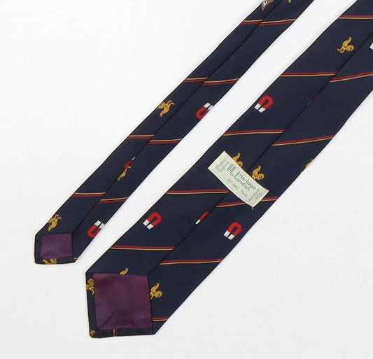 Interlogo London Mens Multicoloured Striped Polyester Pointed Tie One Size