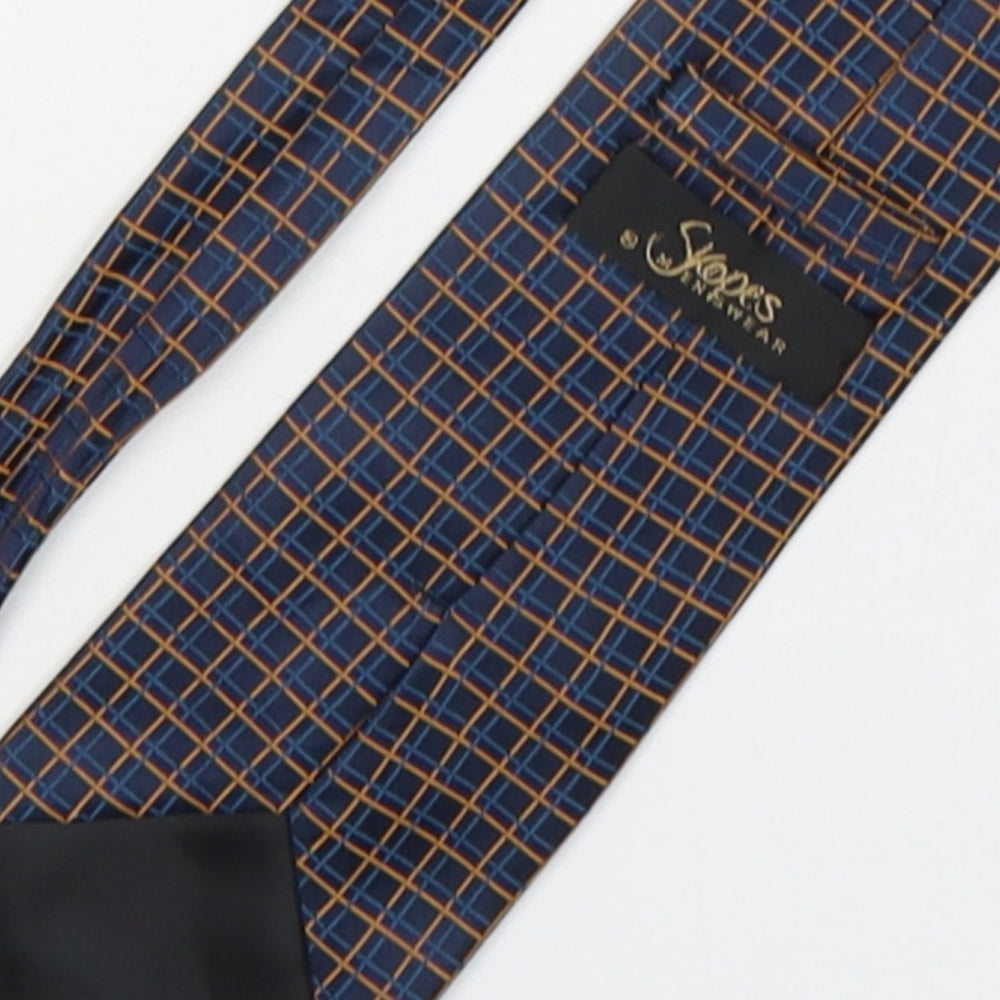 Brand and care label for Skopes men’s multicoloured plaids & checks silk pointed tie one size