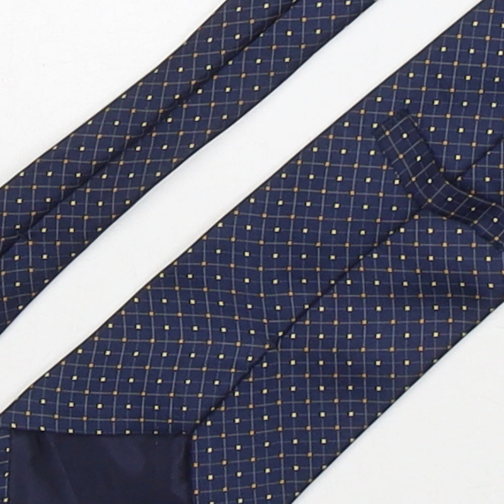 Marks and Spencer Mens Multicoloured Plaids & Checks Silk Pointed Tie One Size