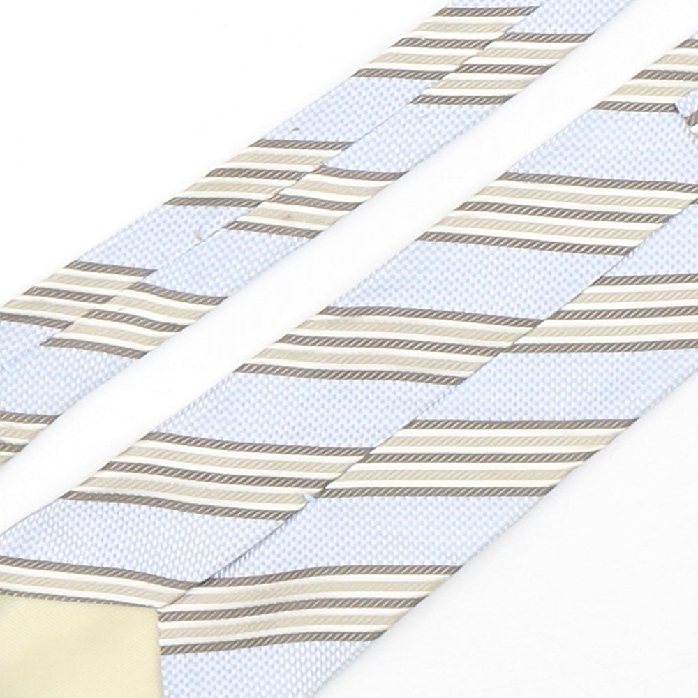 Marks and Spencer Mens Multicoloured Striped Silk Pointed Tie One Size